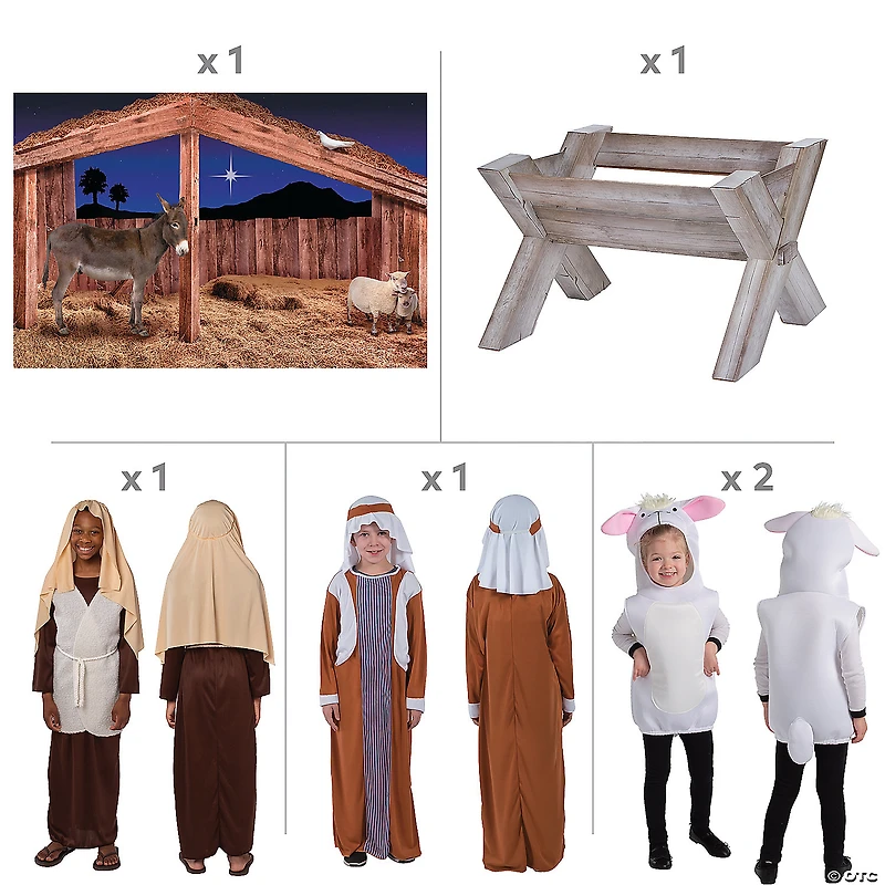 Kids Nativity Pageant Costume Kit - 27 Pc.