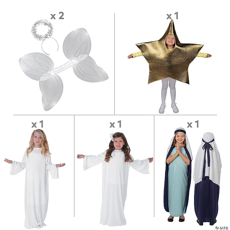 Kids Nativity Pageant Costume Kit - 27 Pc.