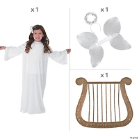 Kids’ S/M White Angel Gown with Harp