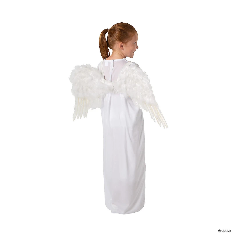 Kids’ S/M White Angel Gown with Wings - 2 Pc.