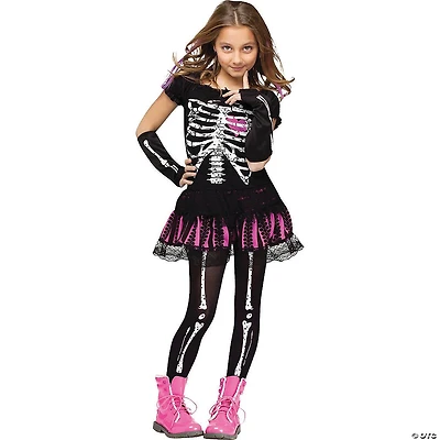 Kids Sally Skelly Skeleton Dress Costume