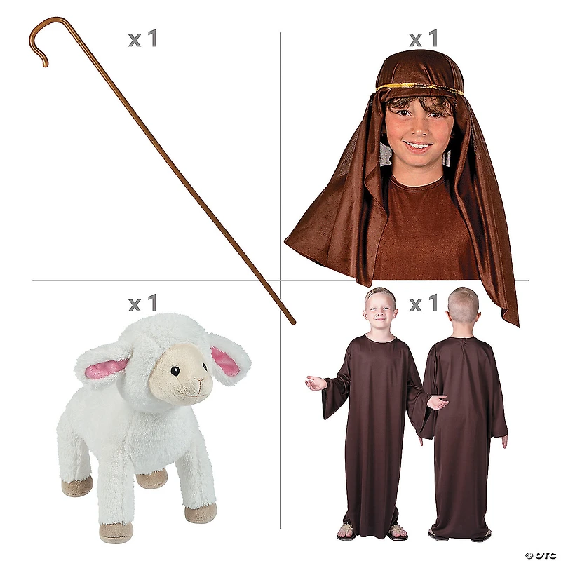 Kids’ Shepherd Costume Kit - Small/Medium - 4 Pc.