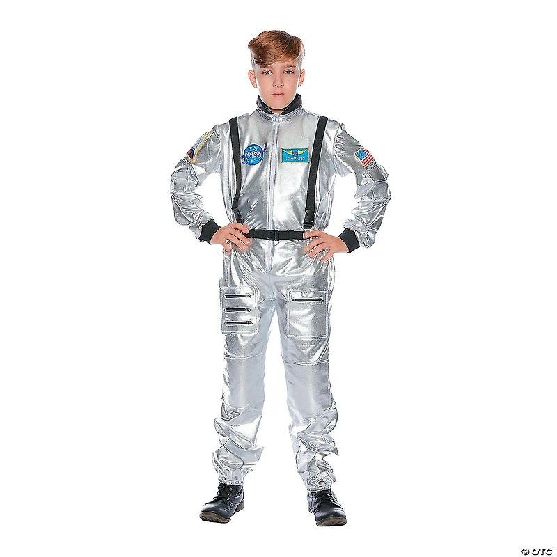 Kids Silver Astronaut Halloween Costume