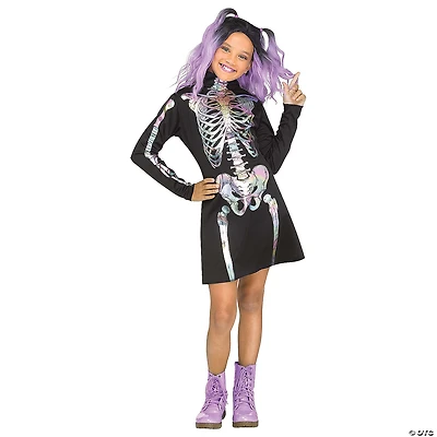 Kids Skeleton Holographic Costume