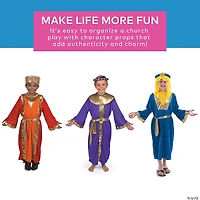 Kids Three Kings Red, Blue & Purple Nativity Costume Set