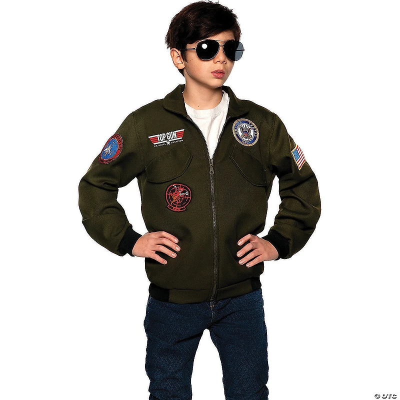 Kids Top Gun Navy Pilot Jacket Costume Accessory