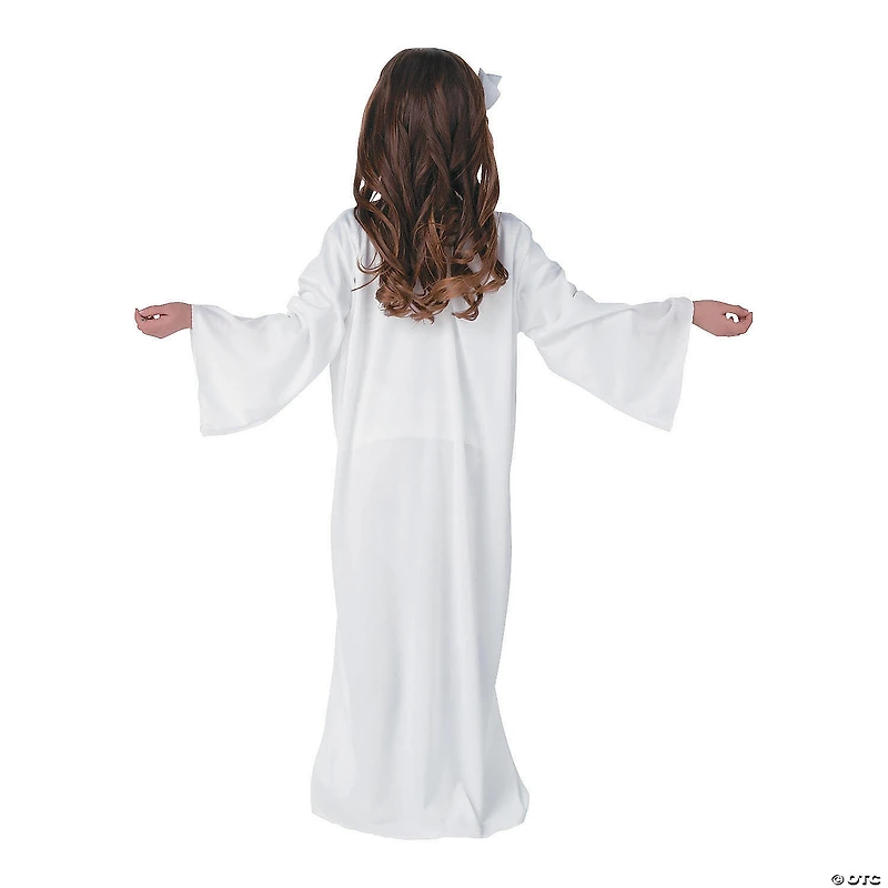 Kids White Angel Gown Polyester Nativity Costume - Small/Medium