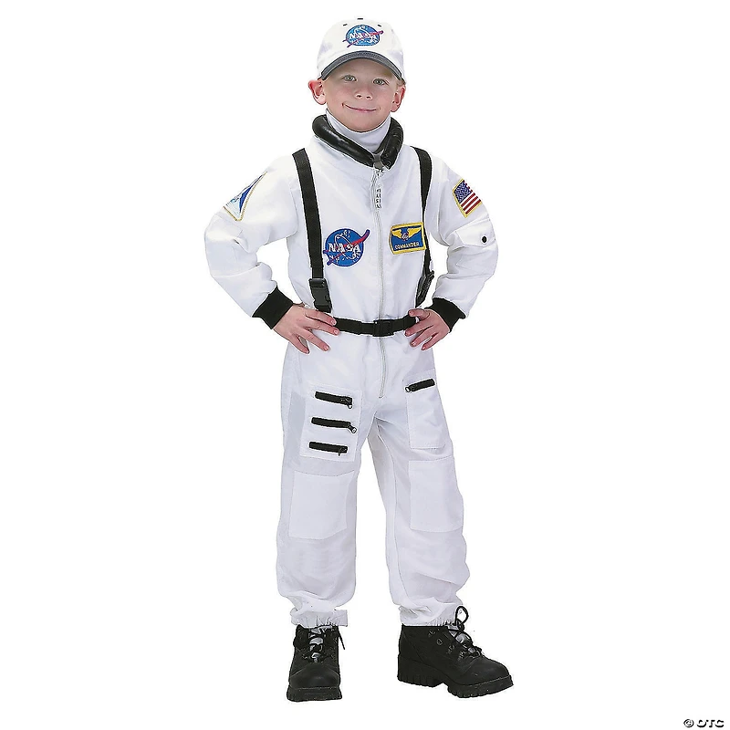 Kids White Astronaut Suit Costume