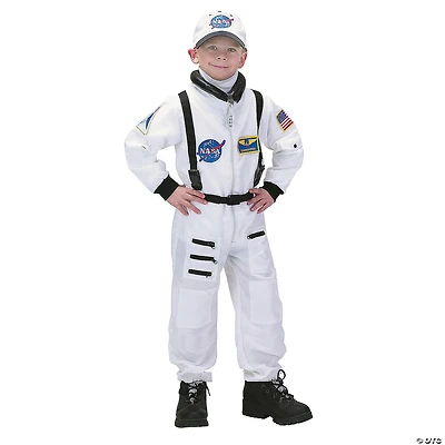 Kids White Astronaut Suit Costume