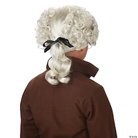 Kids White Colonial Peruke Wig