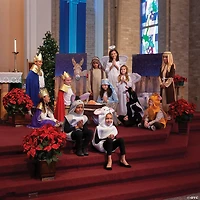 Kids White Nativity Angel Gown - Large/Extra Large 10-14