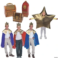 Kids Wise Men Costume Kit with Gift Props - 7 Pc.