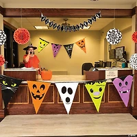 Large Character Plastic Pennant Banner Halloween Decoration