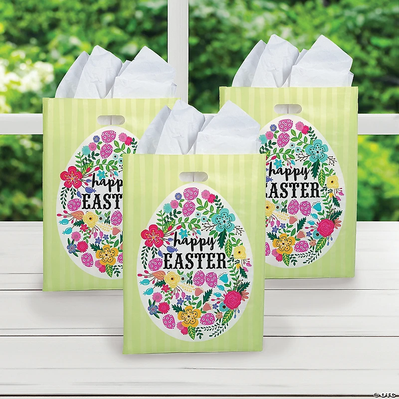 Large Easter Plastic Goody Bags - 50 Pc.