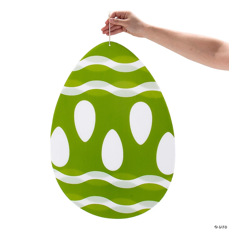 Large Hanging Easter Egg Decorations - 6 Pc.