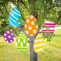 Large Hanging Easter Egg Decorations - 6 Pc.