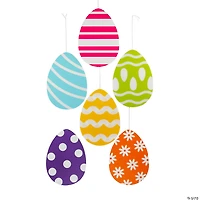 Large Hanging Easter Egg Decorations - 6 Pc.