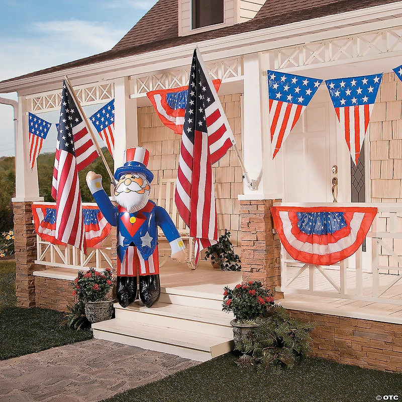 Large Patriotic Plastic Pennant Banner