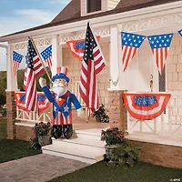 Large Patriotic Plastic Pennant Banner