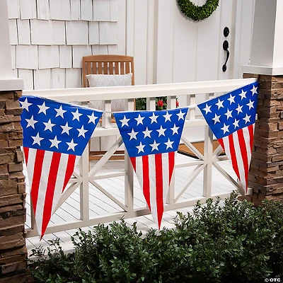 Large Patriotic Plastic Pennant Banner