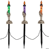 LED Lighted Skeleton Candle Halloween Decorations - 8.5" - Set of 6