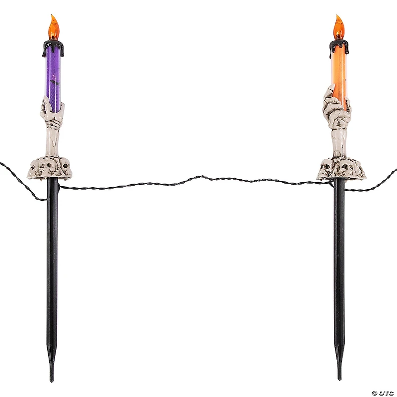 LED Lighted Skeleton Candle Halloween Decorations - 8.5" - Set of 6