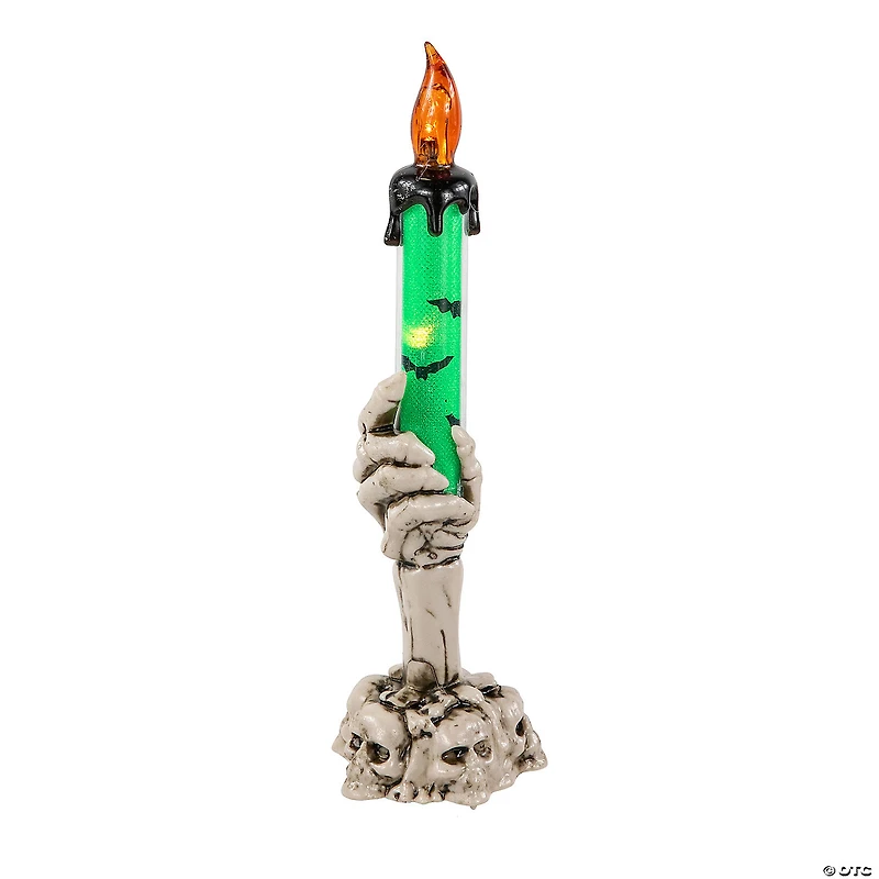 LED Lighted Skeleton Hand Halloween Candles - 8.25" - Set of 3