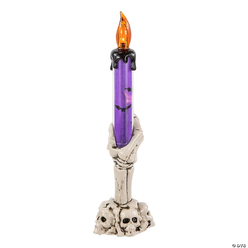 LED Lighted Skeleton Hand Halloween Candles - 8.25" - Set of 3