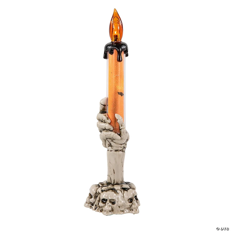 LED Lighted Skeleton Hand Halloween Candles - 8.25" - Set of 3