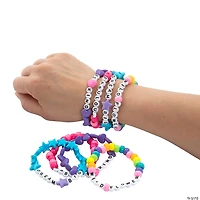 Letter Bead Bracelet Assortment - 24 Pc.