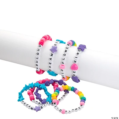 Letter Bead Bracelet Assortment - 24 Pc.