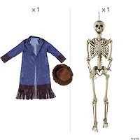 Life-Size Posable Skeleton with Scarecrow Outfit Kit - 3 Pc.