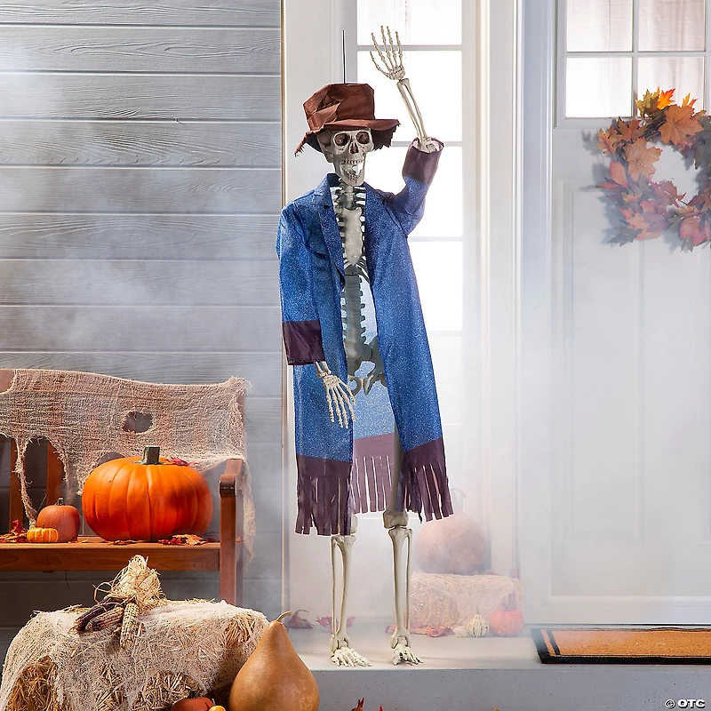 Life-Size Posable Skeleton with Scarecrow Outfit Kit - 3 Pc.
