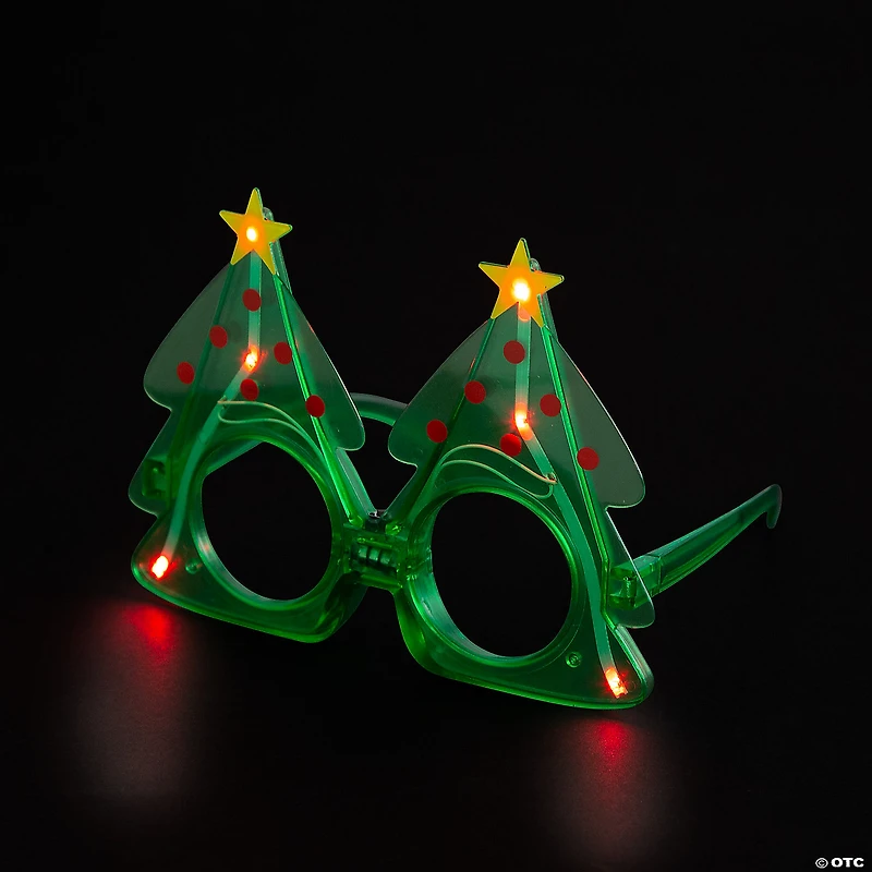 Light-Up Christmas Tree Glasses - 6 Pc.