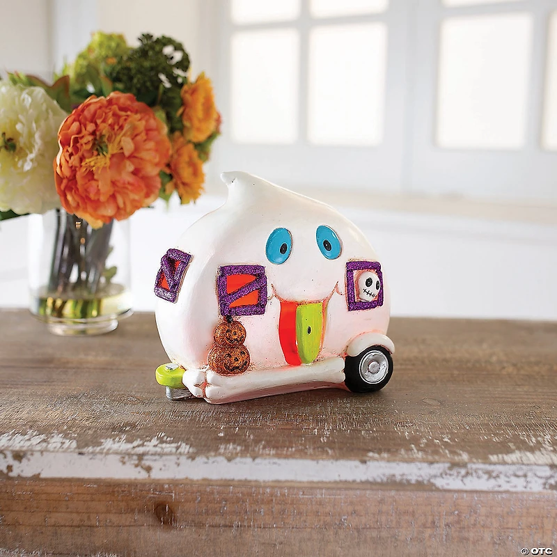 Light-Up Ghost Camper Tabletop Halloween Decoration