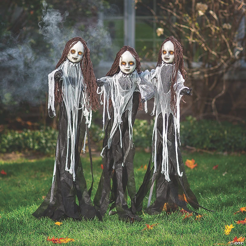 Light-Up Halloween Spooky Doll Yard Stake Decorations