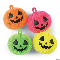 Light-Up Jack-O'-Lantern Puffer Ball YoYos - 12 Pc.