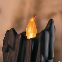Light-Up LED Melting Black Plastic Candles Halloween Decoration