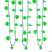 Light-Up St. Patrick's Day Multi-Shamrock Necklaces
