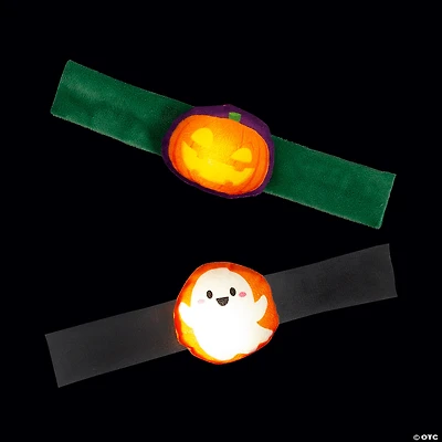 Light-Up Stuffed Halloween Character Slap Bracelets - 12 Pc.