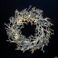 Light-Up White Winter Wreath Christmas Decoration