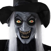 Lighted Vampire in Robe and Top Hat with Sound Hanging Halloween Decoration - 6'