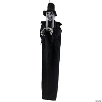 Lighted Vampire in Robe and Top Hat with Sound Hanging Halloween Decoration - 6'