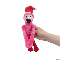 Long Arm Santa Hat Stuffed Flamingos - 12 Pc.