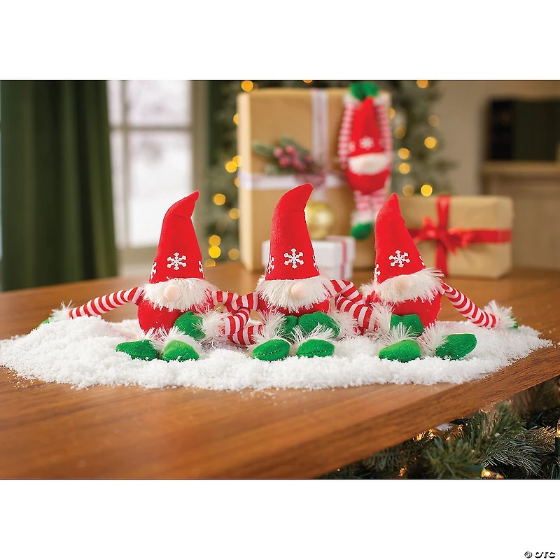 Long Arm Stuffed Christmas Gnomes - 12 Pc.