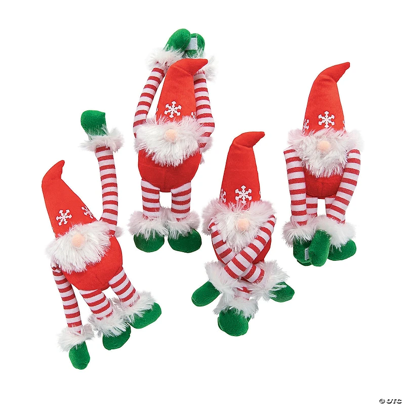 Long Arm Stuffed Christmas Gnomes - 12 Pc.