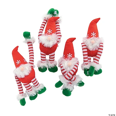 Long Arm Stuffed Christmas Gnomes - 12 Pc.