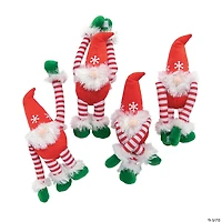 Long Arm Stuffed Christmas Gnomes - 12 Pc.