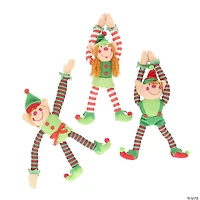 Long Arm Stuffed Elves - 12 Pc.