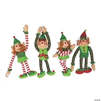 Long Arm Stuffed Elves - 12 Pc.